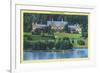 Allegany State Park, New York - Exterior View of the Administration Building-Lantern Press-Framed Art Print