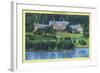 Allegany State Park, New York - Exterior View of the Administration Building-Lantern Press-Framed Art Print