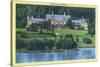 Allegany State Park, New York - Exterior View of the Administration Building-Lantern Press-Stretched Canvas