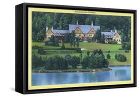Allegany State Park, New York - Exterior View of the Administration Building-Lantern Press-Framed Stretched Canvas