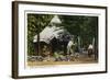 Allegany State Park, New York - Scenic View of a Family Camping in the Park-Lantern Press-Framed Art Print