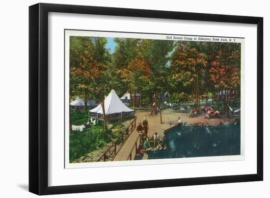 Allegany State Park, New York - View of the Girl Scouts' Camp-Lantern Press-Framed Art Print