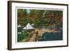 Allegany State Park, New York - View of the Girl Scouts' Camp-Lantern Press-Framed Art Print