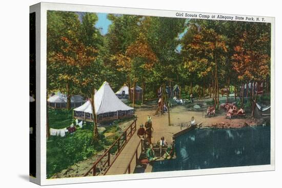 Allegany State Park, New York - View of the Girl Scouts' Camp-Lantern Press-Stretched Canvas