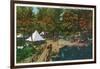 Allegany State Park, New York - View of the Girl Scouts' Camp-Lantern Press-Framed Art Print