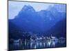 Alleghe and Lake Alleghe at Dusk, with Monte Civetta Towering Above, Dolomites, Veneto, Italy-Ruth Tomlinson-Mounted Photographic Print