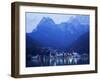 Alleghe and Lake Alleghe at Dusk, with Monte Civetta Towering Above, Dolomites, Veneto, Italy-Ruth Tomlinson-Framed Photographic Print