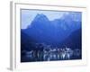 Alleghe and Lake Alleghe at Dusk, with Monte Civetta Towering Above, Dolomites, Veneto, Italy-Ruth Tomlinson-Framed Photographic Print