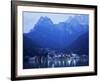 Alleghe and Lake Alleghe at Dusk, with Monte Civetta Towering Above, Dolomites, Veneto, Italy-Ruth Tomlinson-Framed Photographic Print
