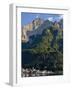 Alleghe at Lago di Alleghe under the peak of Civetta, an icon of the dolomites in the Veneto.-Martin Zwick-Framed Photographic Print