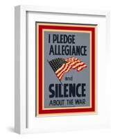 Allegiance and Silence War Poster-null-Framed Art Print