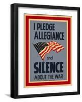 Allegiance and Silence War Poster-Found Image Press-Framed Giclee Print