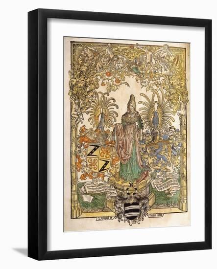 Allegorical Figure of Mainz, 1486-null-Framed Giclee Print