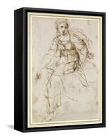 Allegorical Figure of Theology-Raphael-Framed Stretched Canvas