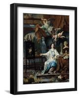 Allegorical Portrait of an Artist in Her Studio, c.1675-1685-Michiel Van Musscher-Framed Giclee Print