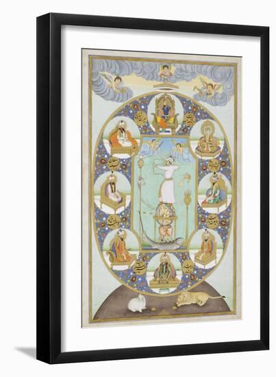 Allegorical Portrait of Jahangir-Ghulam Ali Khan-Framed Premium Giclee Print