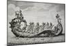 Allegorical Ship in Shape of Swan-null-Mounted Giclee Print