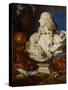 Allegorical Still Life with Bernini's Bust of Francis I D'Este-Francesco Stringa-Stretched Canvas