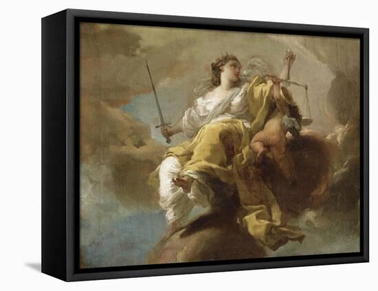 Allégorie de la Justice-Gaetano Gandolfi-Framed Stretched Canvas