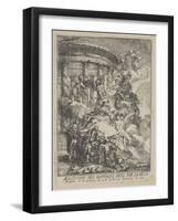 Allegorie Des Mariages Faits Par La Ville De Paris a La Naissance Du Duc De Bourgogne, 1751-Gabriel De Saint-aubin-Framed Giclee Print