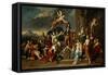 Allegorie Du Regne De L'empereur Leopold Ier Du Saint-Empire (Saint Empire) (Leopold I De Habsbourg-Gerard Hoet-Framed Stretched Canvas