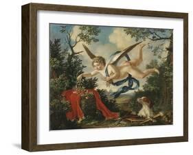 Allegories of Love - Cupid Gathering Flowers in a Landscape, 1803-null-Framed Giclee Print