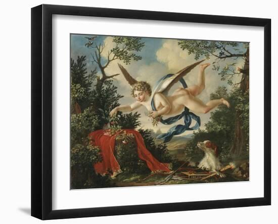 Allegories of Love - Cupid Gathering Flowers in a Landscape, 1803-null-Framed Giclee Print