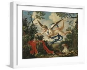 Allegories of Love - Cupid Gathering Flowers in a Landscape, 1803-null-Framed Giclee Print