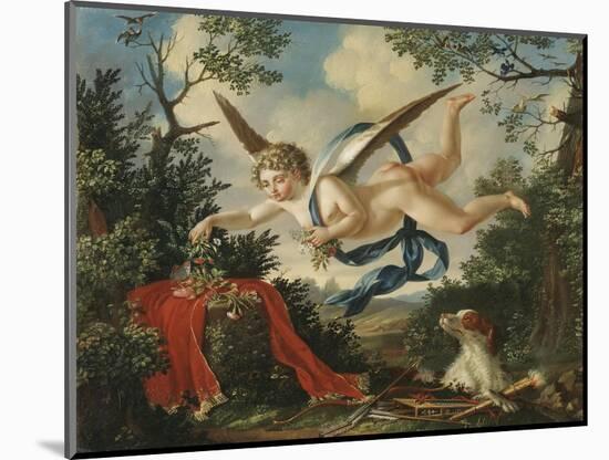 Allegories of Love - Cupid Gathering Flowers in a Landscape, 1803-null-Mounted Giclee Print