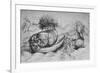 'Allegory: A Crowned Eagle Standing on a Globe and a Wolf Steering a Boat', c1480 (1945)-Leonardo Da Vinci-Framed Giclee Print