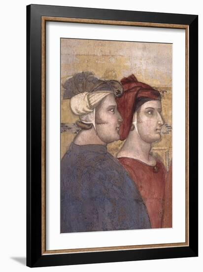 Allegory and Effects of Good Government-Ambrogio Lorenzetti-Framed Art Print