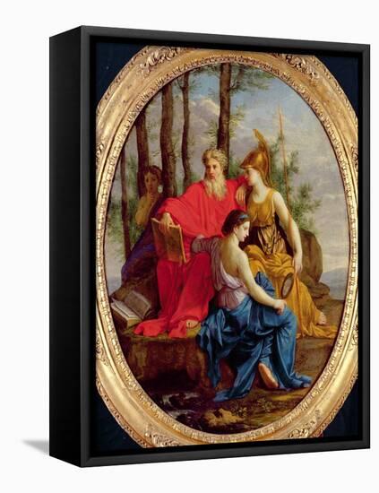 Allegory of a Perfect Minister Or, the Minister of State with His Attributes, 1653-Eustache Le Sueur-Framed Stretched Canvas