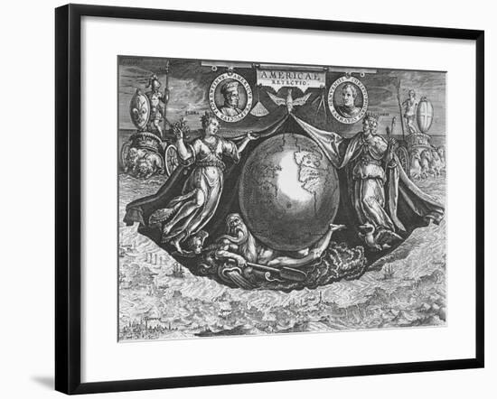 Allegory of America with Medallions-null-Framed Giclee Print