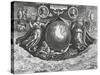 Allegory of America with Medallions-null-Stretched Canvas