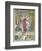 Allegory of Arithmetic, from "Margarita Philosophica," 1504-Gregor Reisch-Framed Giclee Print