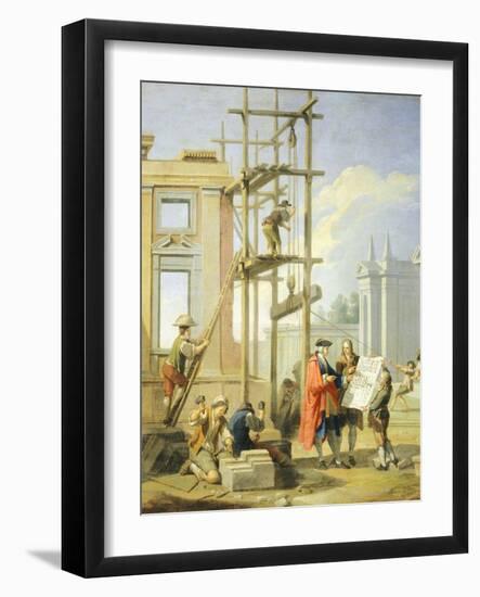 Allegory of Arts, Architecture, 1751-1752-Giuseppe Zocchi-Framed Giclee Print