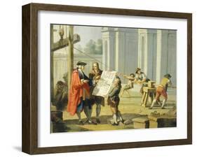 Allegory of Arts, Architecture, 1751-1752-Giuseppe Zocchi-Framed Giclee Print