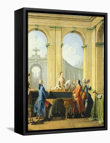 Allegory of Arts, Music, 1751-1752-Giuseppe Zocchi-Framed Stretched Canvas