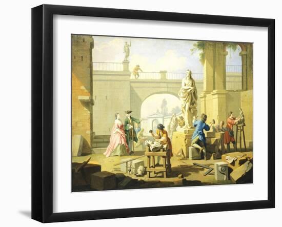 Allegory of Arts, Sculpture, 1751-1752-Giuseppe Zocchi-Framed Giclee Print