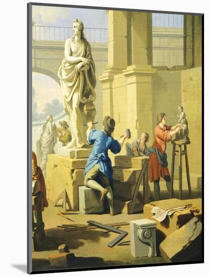 Allegory of Arts, Sculpture, 1751-1752-Giuseppe Zocchi-Mounted Giclee Print