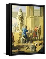 Allegory of Arts, Sculpture, 1751-1752-Giuseppe Zocchi-Framed Stretched Canvas