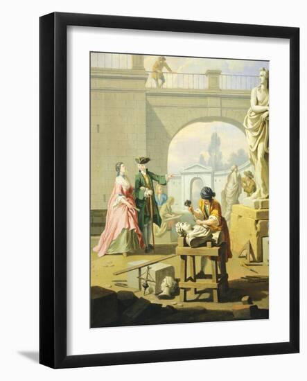 Allegory of Arts, Sculpture, 1751-1752-Giuseppe Zocchi-Framed Giclee Print