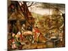 Allegory of Autumn-Pieter Brueghel the Younger-Mounted Giclee Print