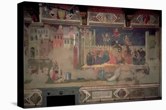 Allegory of Bad Government, 1388-40-Ambrogio Lorenzetti-Stretched Canvas