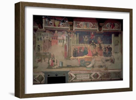 Allegory of Bad Government, 1388-40-Ambrogio Lorenzetti-Framed Giclee Print