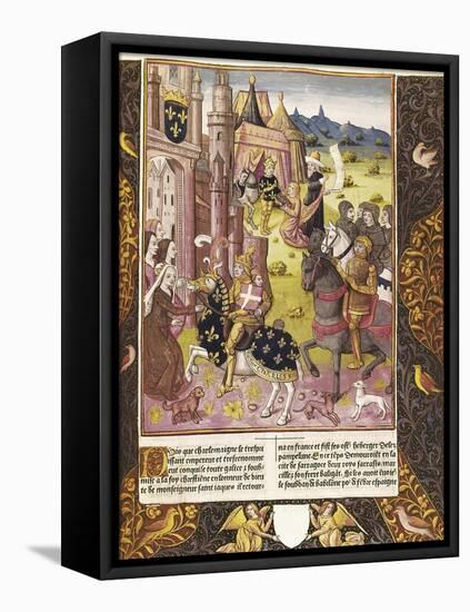 Allegory of Charlemagne's Reign-Antoine Verard-Framed Stretched Canvas