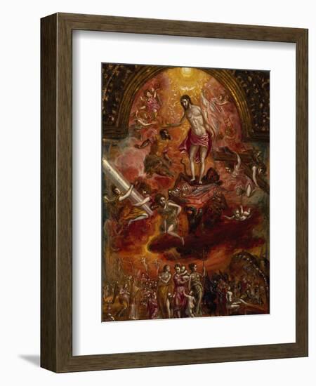 Allegory of Christian Knight, Back of Portable Altar-El Greco-Framed Giclee Print