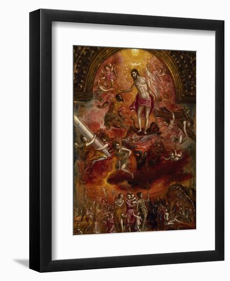 Allegory of Christian Knight, Back of Portable Altar-El Greco-Framed Giclee Print