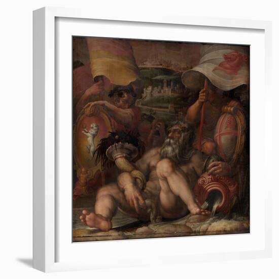 Allegory of Colle Val D'Elsa and San Gimignano, 1563-1565-Giorgio Vasari-Framed Giclee Print