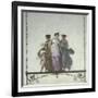 Allegory of Comedy, Justice and Truth, Pompeian-Style Fresco-Giuseppe Borsato-Framed Giclee Print
